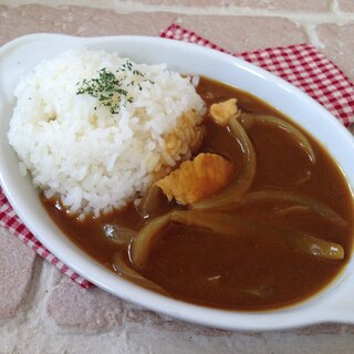 鶏と玉ねぎのカレー♪